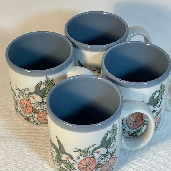 Otagiri Japan set of 4 hummingbird mugs - Picture 7 of 9